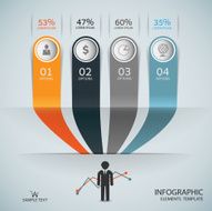 Abstract Infographic design on the grey background N4