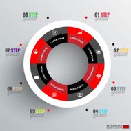 Abstract 3D paper Infographic N63