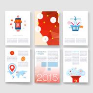 Templates Design Set of Web Mail Brochures Mobile Technology Infographic N310