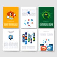 Templates Design Set of Web Mail Brochures Mobile Technology Infographic N313