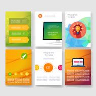 Templates Design Set of Web Mail Brochures Mobile Technology Infographic N314
