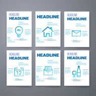 Templates Design Set of Web Mail Brochures Mobile Technology Infographic N318