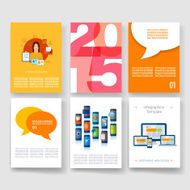 Templates Design Set of Web Mail Brochures Mobile Technology Infographic N320