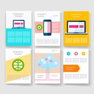 Templates Design Set of Web Mail Brochures Mobile Technology Infographic N322