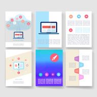 Templates Design Set of Web Mail Brochures Mobile Technology Infographic N324
