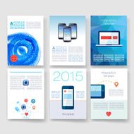 Templates Design Set of Web Mail Brochures Mobile Technology Infographic N325