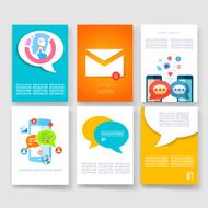 Templates Design Set of Web Mail Brochures Mobile Technology Infographic N334