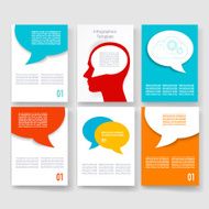 Templates Design Set of Web Mail Brochures Mobile Technology Infographic N335