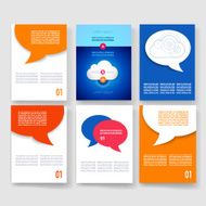 Templates Design Set of Web Mail Brochures Mobile Technology Infographic N343