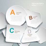 abstract 3d paper infographics N66
