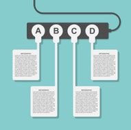 Infographics design style power outlet with plugs