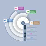 Pie chart circle graph infographics element
