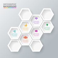 Vector hexagons for infographic N3