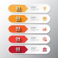 Design flat shadow step number banners graphic or website Vect N3
