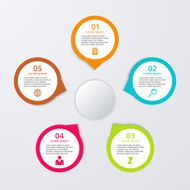 Vector illustration infographic five options N34