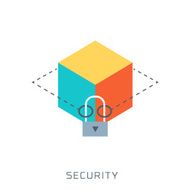 Security flat style colorful vector icon