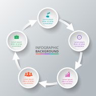 Vector circle element with arrows for infographic