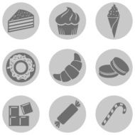 Vector Set of Dessert Icons N2