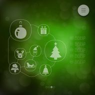 Christmas infographic with unfocused background N168