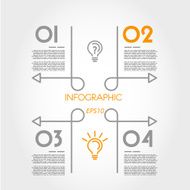 linear infographics template with curves N2