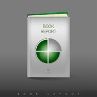 Modern abstract brochure as book Football theme N3