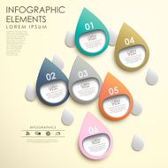 vector abstract raindrop shape infographic elements