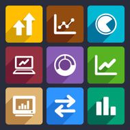 Business Infographic flat icons set 34