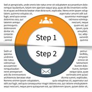 Modern vector info graphic for business project N206
