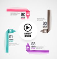 Modern ribbon infographic design