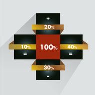 Infographics square diagram