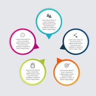 Vector colorful info graphics for your business presentations N243