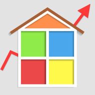 Colorful house infographic design