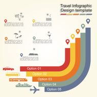 Infographic report template with lines and icons Vector N19