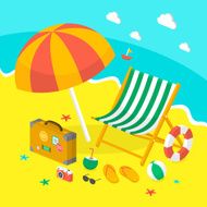 summer holiday 3d isometric infographic N2