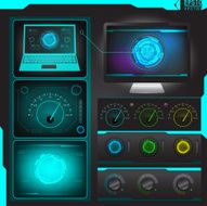 Technology UI design vector