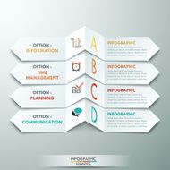 Modern infographics options banner N524