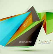 Geometric shapes in the air Vector abstract background N416