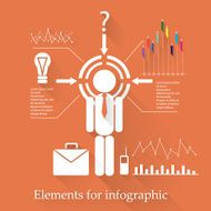 Elements for infographic Schedule data Flat icons N5