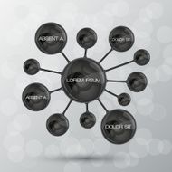 Glossy balls Elements of infographics