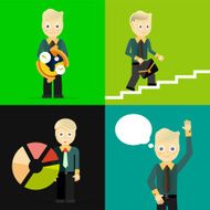 Set of businessman pose character concepts N146