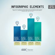 Infographic Elements Bar Graph - Blue