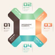 Modern Origami Style Number Options Infographics Banner