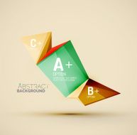 Geometric shapes with sample text Abstract template N325