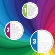 Infographic design with rainbow background N2