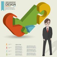 Check mark three dimension info graphic design clean vector