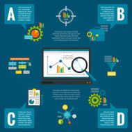 Data analytics infographic set
