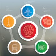Travel concept info graphic design clean vector N3