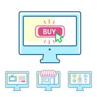 Online shopping concept set N2