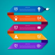 Abstract vector infographic template in flat style N3