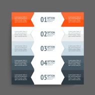 Infographics design template Business concept with 5 options N7